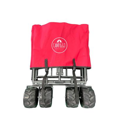 China Wheels Collapsible Heavy Duty Folding All Terrain Folding Wagon Garden Beach Cart Camping Hand Carts Beach Wagon Wagon for sale