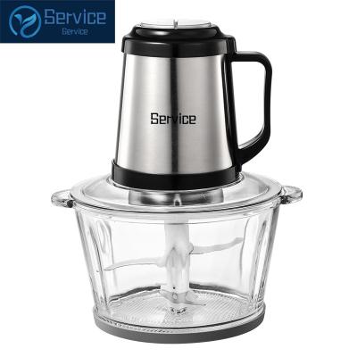 China Multi-Functional Food Processor Kitchen Appliance Mixer 2L Glass Bowl 350W 220V Electric Food Blender Chopper for sale