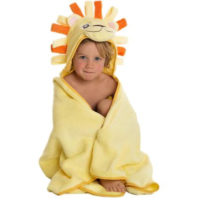 China Sustainable Baby Towel 100% Cotton Loin Organic Bamboo Hooded Poncho Towel For Newborn Baby for sale