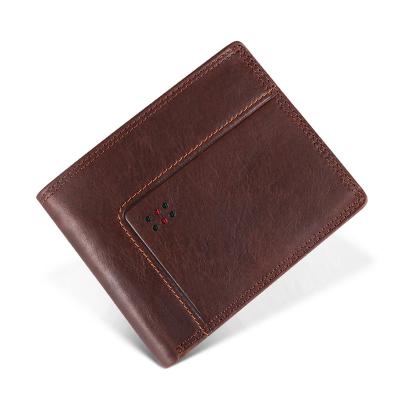 China High Quality Waterproof Mens Wallets Genuine Leather Short Wallet For Men for sale