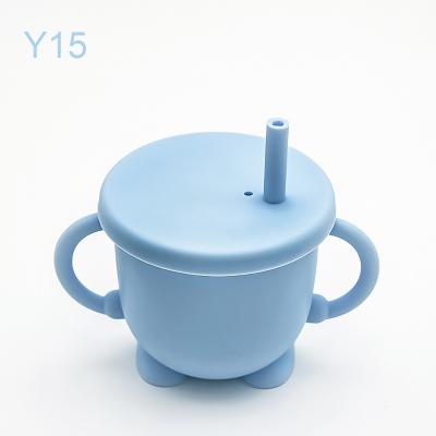 China BPA Free Hot Selling Colorful Silicone Cup For Baby Small Sippy Water Drink Cups Food Storage Cup for sale