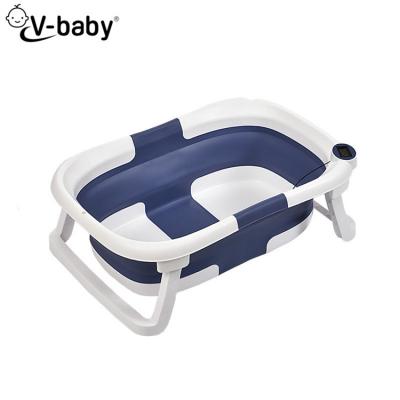 China Portable Baby Indoor Inflatable Bath Tub Plastic Foldable Baby Tub For 0-12 Months Newborn Baby Folding Tubs With Temperature for sale