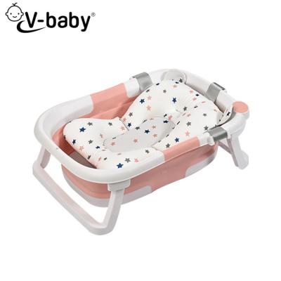 China Cheap Small Size Indoor Newborn Baby Bathtub Plastic Folding Foldable Portable Baby Bath Tub Set for sale