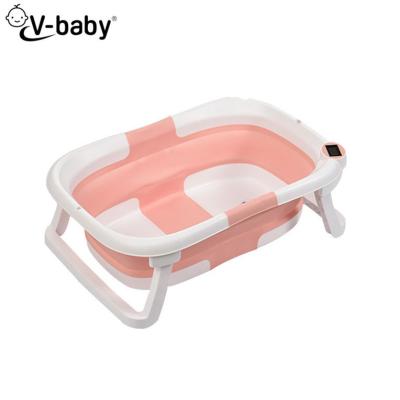 China Bathtub OEM Baby Bath Support Infant Folding Tub Indoor Bathtub For Newborn Baby With Cushion for sale