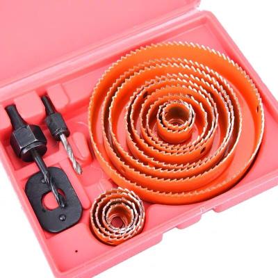 China High Speed ​​High Carbon Steel Plasterboard Ceiling Panel Cutr 16pc Hss Tool Wood Hole Saw Set Cuter Kit for sale