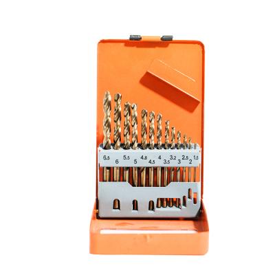 China Solid Board Hss Straight Shank Fully Ground Twist Drill Bit Set For Metal Drilling Set for sale