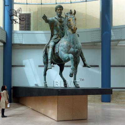 China Bronze Equestrian Sculpture Of Marcus Aurelius Famous Roman Emperor Statue Large Decoration Outdoor for sale