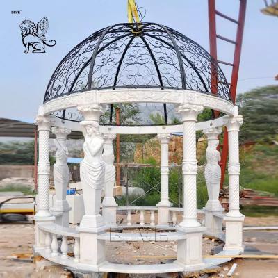 Китай White Stone Garden Gazebo Marble Statues Pavilion Women Roman Column  Decoration Outdoor Large продается