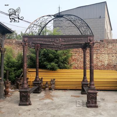 Китай Antique Iron Gazebo Wrought Iron Pavilion Garden Metal Large European Style Outdoor Decorative продается