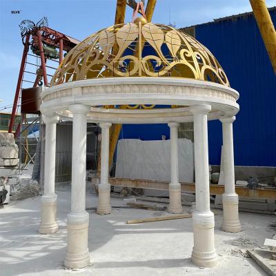 Китай White Marble Wedding Gazebos Roman Column Gazebo Modern Outdoor Large Luxury продается