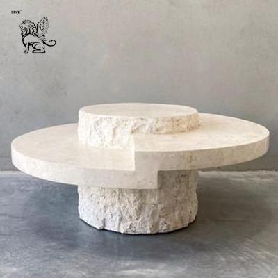 Китай Marble Coffee Table Living Room Beige Travertine Natural Stone Home Furniture Nordic Modern Design продается