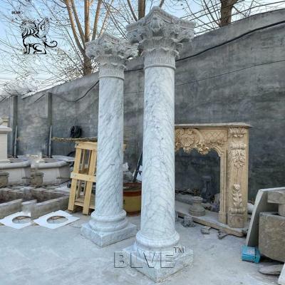 Китай Marble Corinthian Building Pillar Design Circular Columns Roman Greek Decorative Handcarved Luxury продается