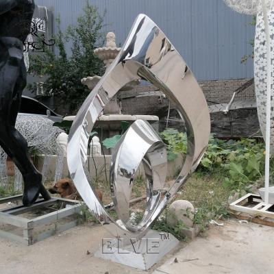 China Stainless Steel Garden Sculpture Modern Abstract Art Home Decor Metal Gifts Polished Outdoor Decoration for sale