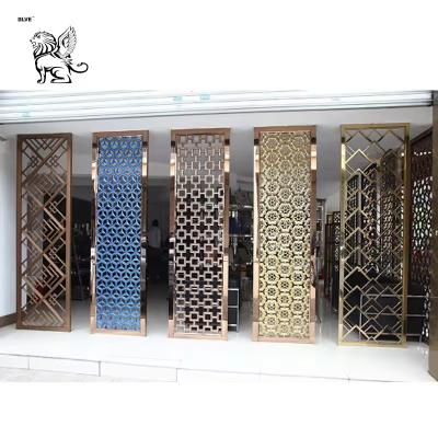 China metal privacy screen stainless steel hanging room divider decoration laser cut Luxury for sale