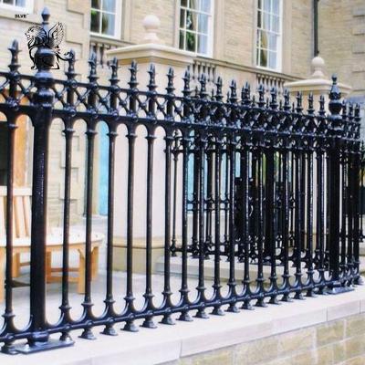 China Black Casting Iron Fence Aluminium Protective Fence Panel Home Garden Metal Railing Modern for sale