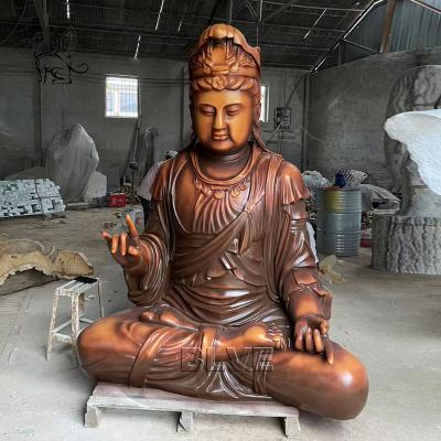 China Sitting Bronze Buddha Statues Copper Brass Thai Buddha Sculpture Home Decor Metal Antique Large for sale