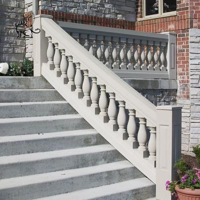 China White Marble Stair Baluster Handrail Villa Balcony Railing Design Stone Carving Balusters Decorative for sale