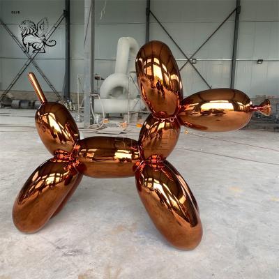 China Jeff Koons Balloon Dog Sculpture Plating Stainless Steel Custom Outdoor Garden Decoration for sale