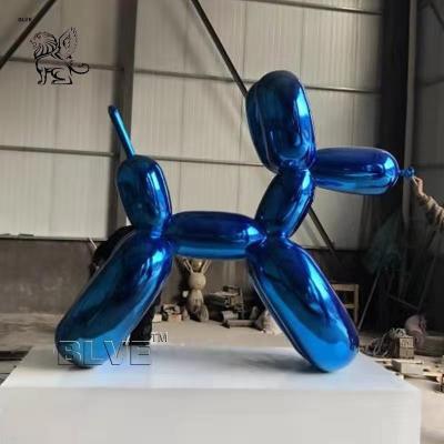 China Balloon Dog Sculpture Jeff Koons Plating Stainless Steel Blue Custom Size for sale