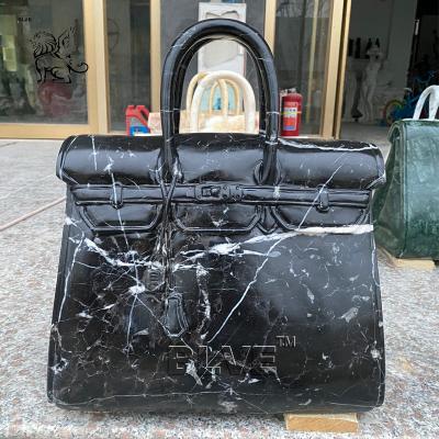 China Brand Bag Marble Sculpture Handbag Statues Stone Nero Margiua Hand Carved Luxury Goods Morden Art Decoration for sale