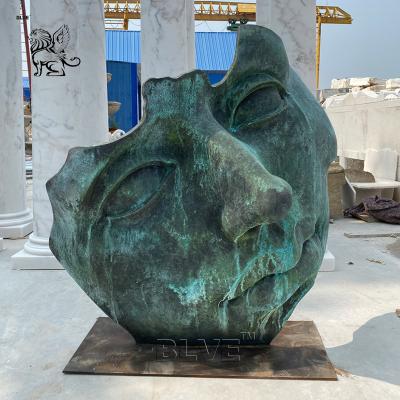 China BLVE Large Bronze Face Sculpture Abstract Metal Artwork Bronze Statue Modern Art Famous Outdoor Square Decoration for sale