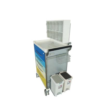 China Best Plastic Trolley Aluminum Hospital Trolley Medicine Storage and Transport Solution Anesthesia Medicine Distribution Trolley for sale