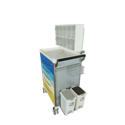 China Best Medicine Storage and Transport Solution Plastic Anesthesia Trolley Hospital Medical Trolley For Sale for sale