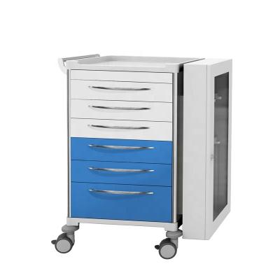 China Best Medicine Storage And Transportation Solution Plastic Hospital Trolley Airway Removable Medical Tough Cart for sale