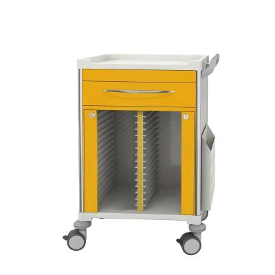 China Best medicine storage and transportation solution hospital disc cart suppliers medical record cart for sale