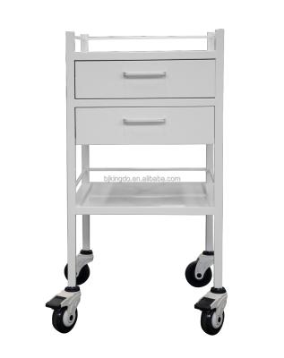 China Modern Cheap Equipment Medical Instrument Trolley With Two Drawers for sale