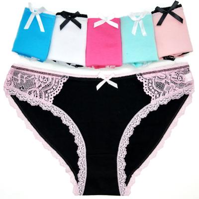 China Custom Women's Lace Women's Panties Low Rise Crotch Cotton Lady Panties Breathable Cotton Panties for sale