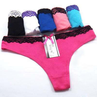 China Wholesale Pack Mix Colors Women Breathable 12pcs Lace Up Panties Women Cotton for sale