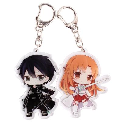 China Sword Art Online Drama Performance 2021 Custom Cute Cartoon Character Charm Acrylic Anime Key Chains Key Chain for sale