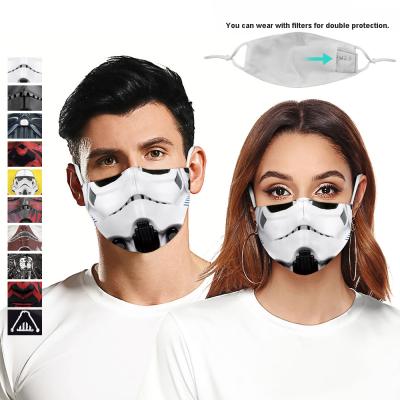 China Reusable Adult Child Star Wars Printing Cotton PartyMask Washable Cloth PM2.5 Adult Child FaceMask Filters Dust Proof Mask for sale