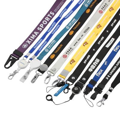 China Custom Nylon Lanyard Mobile Phone Hang Rope Keycord USB ID Card Badge Holder Multi Key Chain Gift Color Printing Customize Lanyard for sale