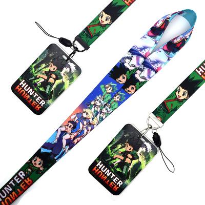 China Hunter X Hunter ID Card Holder Pass Gym Mobile Phone USB Badge Holder Key Strap Keychain Lanyards Id Gift Anime Badge for sale