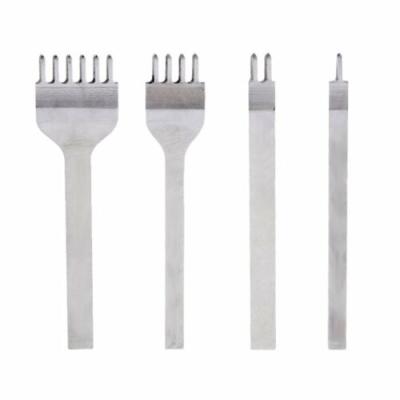 China New 1+2+4+6 10 Fork Punch Tool 3/4/5/6mm Leather Stitching Tools Leather Hole Punches for sale