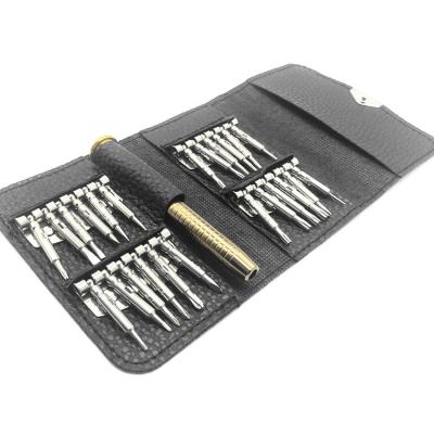 China Apple Repair Tools 25 in 1 Precision Screwdriver Set with Leather Case, DIY Mini Repair Tool Kit for PC, Glasses, Mobile Phone, Laptop for sale