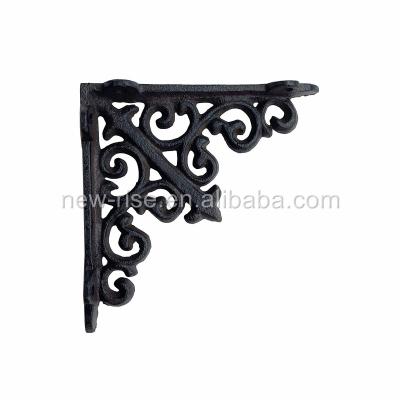 China Can Hanging Some Small Items To Pair Rustic Cast Iron Wall Garden Triangle Shelf Brackets for sale