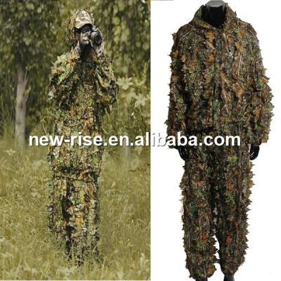 China 3D Leaf Military Hunting Camouflage Tactical Clothing Ghillie Suit 215667 for sale