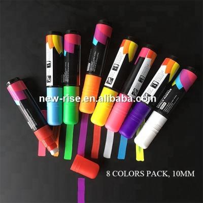 China Office & School Markers Chalk Markers for Blackboard Reversible Tilt Liquid Non-Toxic Water Based Non-Dust Erasable Fluorescent Neon Eraser Wet Pen for sale