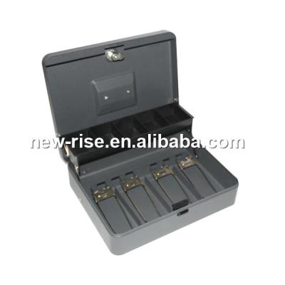 China Portable 2-Level Metal Cash Box Banknote Coins For Small Shops, Food Stalls, Bazaars Etc. for sale