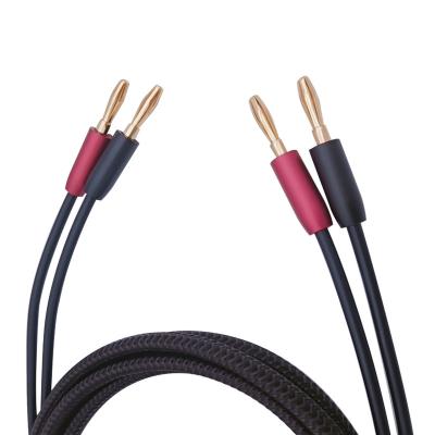 China Other 2 Banana To 2 Banana Gold Plated Connector Cable For DVD Player Speaker Or Multimedia Audio Video Cables High Fidelity Speaker for sale