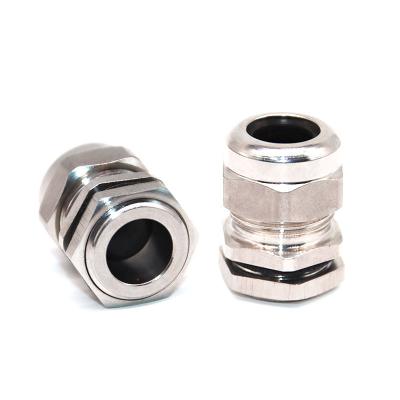 China 304 stainless steel 304 stainless steel gland seal M12/16/20/25/32 IP68 waterproof nickel plated brass nylon cable joint fixing nylon cable joint for sale