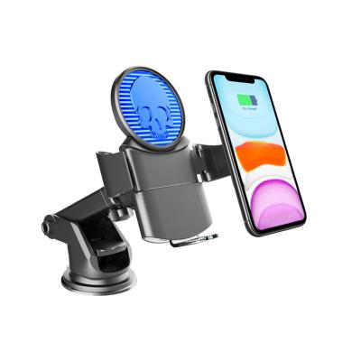 China New Arrival Adjustable Car Robot 15W Qi Wireless Charger Phone Holder for sale