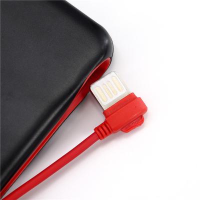 China GaN Tech Hot Sale Built in 3 in 1 Cable Power Bank 10000mAh USB Portable Charger Power Bank for sale