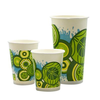 China Disposable Cold Beverage Paper Cup With Lids for sale