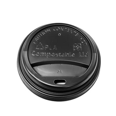 China Custom Disposable Plastic Food Compostable Lid Coffee Lid Biodegradable PLA CPLA Cup Lid for sale