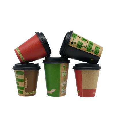 China Disposable Triple Wall Layout Double Base Paper Cup For Coffee for sale