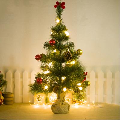 China New Products Cunjie PVC Crafted Christmas Tree With Lights And Pine Cone Xmas Ball Decorations for sale